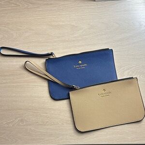 Kate Spade Dual Wristlet Set in Blue and Tan